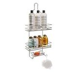 BINO 'Verona' Jumbo 3-Shelf Over-the-Showerhead Caddy, Nickel