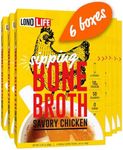 LonoLife Chicken Bone Broth Powder Mix | 10g Protein | Collagen-Rich, Keto & Paleo Friendly | Natural Ingredients | 24 Portable Stick Pack Servings