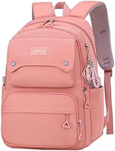 Teen Girls Casual Backpack High Middle School Daypack Women Daily Travel Laptop Bag(1# Pink,35 Liters)