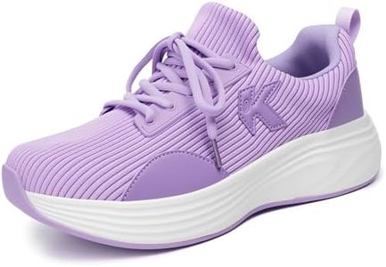 OKVOOT Women's Sneakers & Fashion Slip-On Sneakers - Lightweight Athletic Shoes for Walking Running Gym Workout Tennis Training, Breathable Non-Slip Casual Wear with Shock Absorbing(Purple-42)