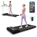 Walking Pad 2 in 1 Under Desk Treadmill, 2.5HP Low Noise Walking Pad Running Jogging Machine with Remote Control for Home Office, Lightweight Portable Desk Treadmill with Wheels (Black)