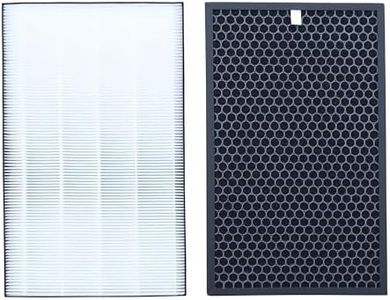 LRFDRESS FZ-F50HFE/U FZ-F50DFE Air Purifier Replacement Filter Set Compatible with Sharp FPK50UW FP-K50UFP-J40 FP-JM40 FP-G50 FP-GM50 Air Purifiers, Part FZ-K50HFU FZ-K50DFU,H13 HEPA/Carbon Filter