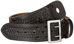 Safariland 87 Duty Belt Basketweave Black, Chrome Buckle, Si