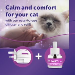 FELIWAY Classic Cat Calming Diffuser – Stress Relief Plug-In