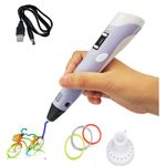 3D Pen for Kids with USB Cable with Filament in 3D Printing Pen (Purple)