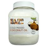 RealFoodSource Certified Organic Extra Virgin Cold Pressed Coconut Oil 1 Litre Eco Tub (~920g) with FREE Coconut Oil Recipe Ebook