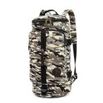 KARRIER 50 Litre Travel Backpack Duffle Bag Gym Bag Water Resistant Daypack Bag for Cycling Trekking Hiking Camping (Pocket, White)