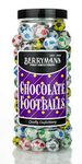 Original Chocolate Footballs Retro Sweets Gift Jar By Berrymans Sweet Shop - Classic Sweets, Traditional Taste.