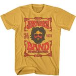 American Classics Jerry Garcia Band 1978 Concert Poster Adult Short Sleeve T-Shirts Graphic Tees, Gold, X-Large