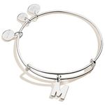 Alex and Ani Initial M III Bangle Bracelet Shiny Silver One Size, A20EBINT13SS