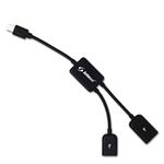 Inteset USB 2.0 & Micro USB OTG Y Cable for Controlling The F-TV Stick, Pendent, or Cube, Supports Wireless Keyboards and The IReTV for Universal Remote Control. (IReTV not Included)