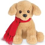 Bearington Mr. Grizwald Golden Retriever Plush, 11 Inch Dog Plush, Christmas Dog Stuffed Animal