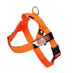 BULLHUG Adjustable Dog Harness – No Pull, No Choke – for English Bulldogs, French Bulldogs, Pugs & Broad-Chested Breeds – Easy, Safe Walks (NEON Orange, Small)