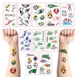 10 Sheets Football Temporary Tattoos for Kids,Waterproof Fake Tattoos,Kids Tattoo Stickers for Boys Girls Fans Children's Tattoo Stickers Birthday Loot Party Bag Filler Favors (Football Tattoos)