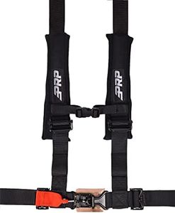 PRP SEATS 4 Point Safety Harness with 2-inch Belts, Latch and Link Buckle, EZ Strap Adjusters for UTV – Black SB4.2LL