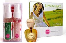 Feelgood Divine Sandal , Refreshing Magic, 30Ml Each +Lemongrass (Natural, Pleasant Citrus Fragrance) 15Ml Car Air Freshener