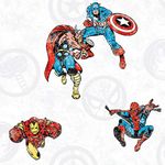 RoomMates RMK11167RL Avengers Classic Peel and Stick Wallpaper, Red, Blue,