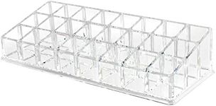 Discoball® Clear Acrylic Lipstick Holder with 24 Slots, Cosmetic Make Up Organiser