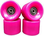 CREAJOY Skateboard Wheels 60mm 95a with Pro Bearings, Set of 4 (Pink)