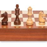 Husaria Professional Staunton Tournament No. 6 Wooden Chess Game Set with 2 Extra Queens, 99mm Kings