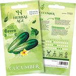 HERBAL AGE Grow Your Own Kits, Cucumber Vegetable Seeds for Planting UK, 75 Plants Heirloom Seed Box, Plant Seeds Indoor & Outdoor UK, Garden Gifts for Women, Man, Kids, Salad and Vegs Lovers