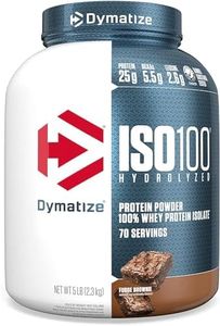 Dymatize ISO100 - 100% Hydrolyzed Whey Protein Isolate - Fudge Brownie, 2.3kg