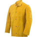 DICASTONE Professional Leather Welding Jacket for Worker, Protective Work Wear