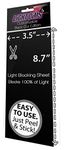 LightDims Customizable Black Out Edition - Light Dimming Sheet for Alarm Clocks, Electronics and Appliances and More. Blocks 100% of Light, 8.7”x3.5”Medium Size Sheet in Retail Packaging.