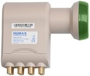 HUMAX Green Power Octo-LNB 8 Participants Satellite Universal LNB Energy Saving 8X LTE Filter Weather Protection Housing Gold-Plated F Sockets for Digital TV in HD, Full HD and 4K UHD