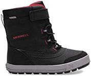 Merrell Unisex Kids Snow Storm WTRPF Wellington Boots, Black/Grey/Red, 11 UK