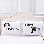 Couples Pillow Cases, “I Love You”&