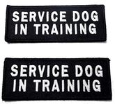 Leashboss Service Dog Patches for Harness | Velcro Patches for Dog Harness or Vest | Do Not Pet Patch, Dog In Training, Service Dog, Emotional Support | Removable Hook and Loop Embroidered Patches