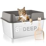 Stainless Steel Cat Litter Box with