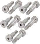 uxcell 10pcs 304 Stainless Steel Hex Socket Shoulder Bolt 6mm Shoulder Dia 12mm Shoulder Length M5 Thread