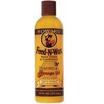 Howard FW0016 Feed-N-Wax Wood Polish and Conditioner, 16-Ounce, orange