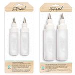 Sweet Sugarbelle Cookie Icing Bottles - 4 Ounce & 8 Ounce Squeeze Bottles with Couplers and Stainless Steel Tips