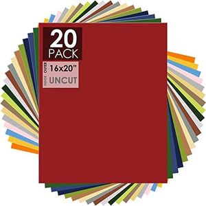 Mat Board Center, 16x20 Uncut Boards - Full Sheet - for Art, Prints, Photos, Prints and More, Mixed Color, 20-Pack