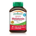 Jamieson Melatonin 10 mg Maximum Strength Dual Action Timed Release - Gluten-Free , 60 Count (Pack of 1)