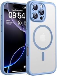 TOCOL for iPhone 16 Pro Max Phone Case Compatible with Magsafe Full Camera Protection Drop Protection Magnetic Translucent Matte Back Bumper Phone Case for 16 Pro Max 6.9-Inch (Light Blue)