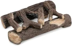 Stanbroil Extra Large Ceramic Gas Logs, 6 Piece Set of Decoration Ceramic Wood Logs for All Types of Ventless, Gel, Ethanol, Electric, Gas Inserts, Propane, Indoor or Outdoor Fireplaces & Fire Pits