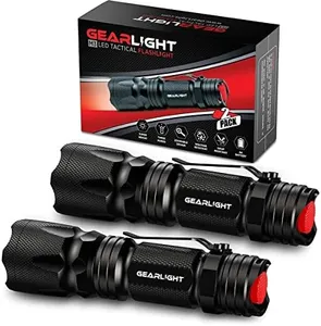 GearLight M3 Mini LED Flashlight - 2 Bright, Small Tactical Flashlights with High Lumens and Pocket Clip for Camping, Outdoor & Emergency Use �﻿