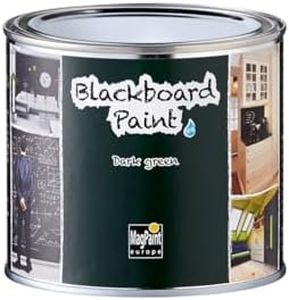MagPaint First4Magnets Blackboard Paint - Green Chalkboard Paint - Premium Water Based - Suitable for Workplaces, Kitchens, Classrooms and Children's Bedrooms - 5m² Coverage, 0.5L
