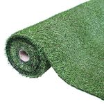 GardenKraft 26079 4m x 1m 15mm Pile High Artificial Grass/Natural Looking Green Astro Turf/High Density Fake Grass