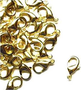 Gold Lobster Claw Clasps (20 pcs). 6mm x 12mm 010102