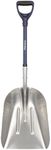 Nohovu Aluminum Snow Shovel - Large Capacity Driveway Snow Removal Tool, Fiberglass D-Handle, 45 Inch Blade