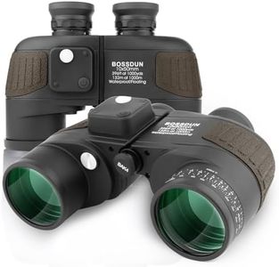 BOSSDUN 10x50 Marine Fernglas,Fernglas mit Nachtsicht Entfernungsmesser und Kompass, für Wassersport-Enthusiasten und Hobbysegler, inklusive Bereitschaftstasche, Staubschutzkappen und Trageriemen