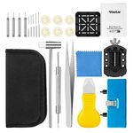 Vastar Watch Repair Kit, Watch Battery Replacement Kit, Spring Bar Tool Set, Watch Link Removal Tool, Watch Band Adjustment, Watch Back Case Opener with Carrying Case (VWO2CA-1, Classic, VWO2CA-1)