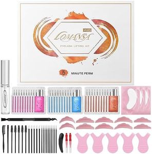 Lomansa Kit de rehaussement de cils, kit de stratification des sourcils, kit de permanente 2 en 1 pour sourcils et cils, kit amélioré de 30 sachets de levage rapide de cils