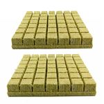 GRODAN A OK Rockwool Stonewool Hydroponic Grow Media Starter Cubes Plugs - 1.5" x 1.5" - Sheet of 98