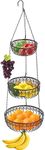 SimpleHouseware 3-Tier Hanging Fruit Basket, Bronze